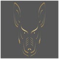 Animal logo brand wild beast vector art illustration Royalty Free Stock Photo