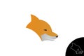 fox head logo. very suitable for icons, symbols, t-shirts, initials, e-sports