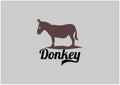 animal lovers comedy and film logo with funny donkey image