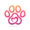 animal lovers logo vector symbol