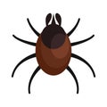 Animal mite icon, flat style