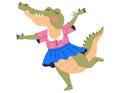 Animal music. An animal music metaphor transforms ordinary into magical fairy tale. Crocodile dancing