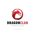 Dragon Logo flame fire icon