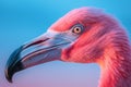Animal neck zoo nature fowl florida pink beak wildlife birds feathers flamingo blue wild