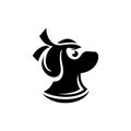 Animal ninja dog head funny modern logo