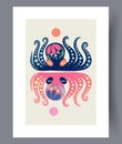 Animal octopus inhabitant wall art print
