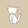 Animal origami vector craft illustration