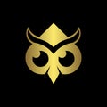 Animal owl spade cute luxury creative logo