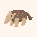 Animal Pangolin flat icon elements, eps10