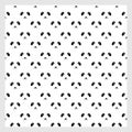 Vector seamless pattern with cute panda face. Royalty Free Stock Photo