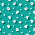 Animal Paw Print Wildnature Seamless Pattern
