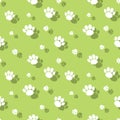 Animal Paw Print Seamless Wildnature Pattern