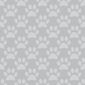 Animal paw seamless gray pattern