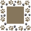 Animal paws frame