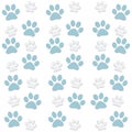 Animal paws over white background
