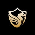 Animal Pegasus Shield Luxury Modern Creative Logo