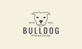 Animal pets dog American Pit Bull Terrier head lines logo design vector icon symbol graphic illustration Royalty Free Stock Photo