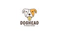 Animal pets dog Bulldog head colorful logo design vector icon symbol graphic illustration Royalty Free Stock Photo