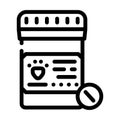 animal pills line icon vector illustration black