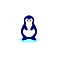 Pinguin cute logo, pinguin character icon