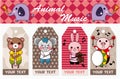 Animal play music card