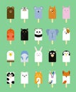 Animal Shaped Popsicle Collection Set Royalty Free Stock Photo