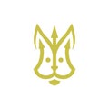 Animal rabbit with trident unique creative logo Royalty Free Stock Photo