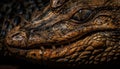Animal reptile nature close up animals in the wild crocodile alligator swamp generated by AI Royalty Free Stock Photo