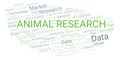 Animal Research word cloud. Royalty Free Stock Photo
