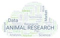 Animal Research word cloud. Royalty Free Stock Photo