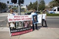 Animal Rights Activists at UCLA Royalty Free Stock Photo
