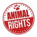 Animal rights grunge rubber stamp