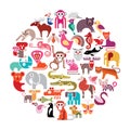 Animal Round Vector Illustration