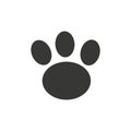 Animal s dog s paw print. Icon. Vector illustration Royalty Free Stock Photo