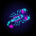 Animal scorpion modern logo illustration vector with neon vibrant colors, abstract
