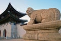 An animal sculpture at entrance of Gyeongbokgung Palace, Seoul, Korea