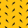 Animal seamless pattern background with kangaroo. Vector Illustration Royalty Free Stock Photo