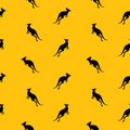 Animal seamless pattern background with kangaroo. Vector Illustration Royalty Free Stock Photo