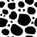 Animal seamless pattern. Cow or panda Hide, Holstein cattle texture. Mammals Fur. Print skin. Predator Camouflage. Royalty Free Stock Photo