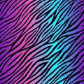 Animal seamless pattern. Repeated patterns. Neon print. Abstract fun background. Texture fashion style. Zebra or tiger skin lines. Royalty Free Stock Photo