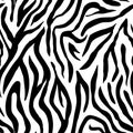 Animal seamless pattern. Zebra texture. Mammals Fur. Print skin. Striped Predator Camouflage. Printable Background Royalty Free Stock Photo