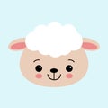 Animal sheep cute design, vector illustration. best for kindergarten education. Introducing animal to kids children Royalty Free Stock Photo