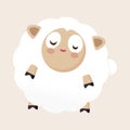 Animal sheep flat icon elements, eps10