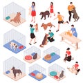 Animal Shelter Isometric Set