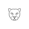 Animal sign icon, puma, cheetah, panther. Vector illustration eps 10