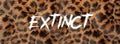 Font written extinction with oz skin