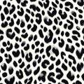 Seamless Leopard Print Pattern - Black. Royalty Free Stock Photo