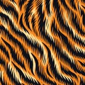 Tiger Stripe Pattern - Orange Black. Royalty Free Stock Photo