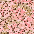 Abstract camouflage seamless pattern. Camo background, natural curved wavy shapes, forms