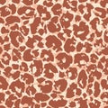 Animal skin print. Leopard`s spotted fur seamless pattern design Royalty Free Stock Photo